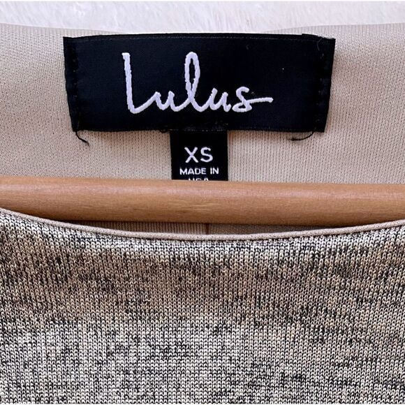 Lulus Luxe of My Life Gold Long Sleeve Dress, Size XS - Picture 10 of 14